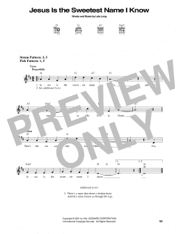 page one of Jesus Is The Sweetest Name I Know (Easy Guitar)