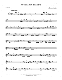 page one of Another In The Fire (Alto Sax Solo)