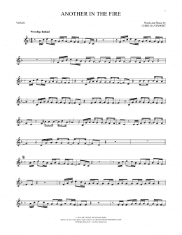 page one of Another In The Fire (Violin Solo)