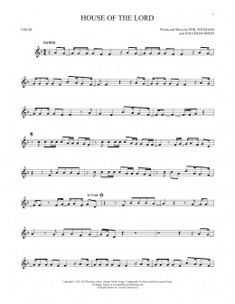 page one of House Of The Lord (Violin Solo)