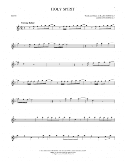 page one of Holy Spirit (Flute Solo)