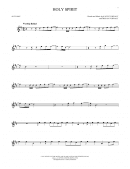 page one of Holy Spirit (Alto Sax Solo)