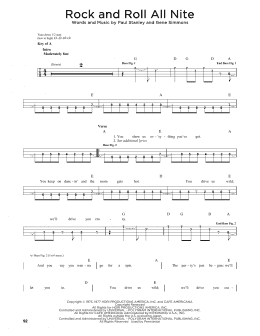 page one of Rock And Roll All Nite (Easy Bass Tab)