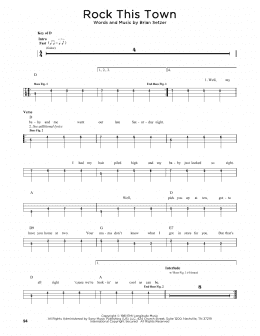 page one of Rock This Town (Easy Bass Tab)