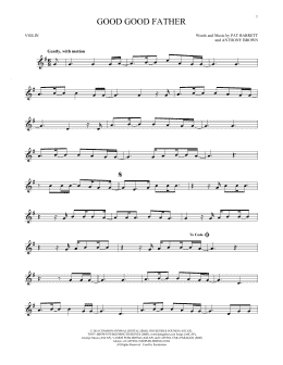 page one of Good Good Father (Violin Solo)