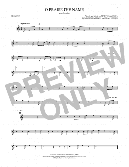 page one of O Praise The Name (Anastasis) (Trumpet Solo)