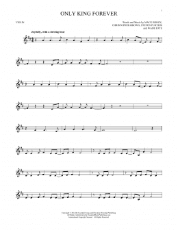 page one of Only King Forever (Violin Solo)