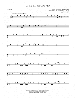 page one of Only King Forever (Alto Sax Solo)