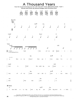 page one of A Thousand Years (Guitar Lead Sheet)