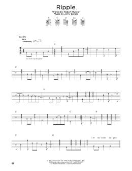 page one of Ripple (Guitar Lead Sheet)