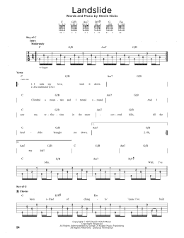 page one of Landslide (Guitar Lead Sheet)