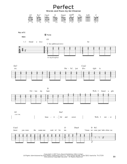page one of Perfect (Guitar Lead Sheet)