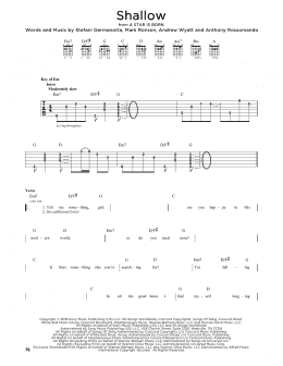 page one of Shallow (from A Star Is Born) (Guitar Lead Sheet)