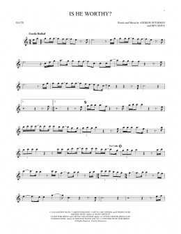 page one of Is He Worthy? (Flute Solo)