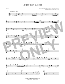 page one of No Longer Slaves (Flute Solo)