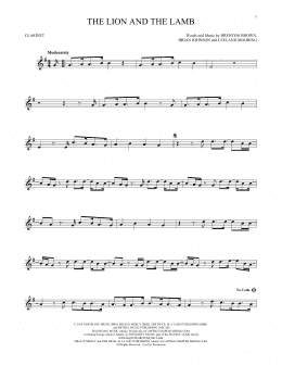 page one of The Lion And The Lamb (Clarinet Solo)