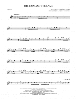 page one of The Lion And The Lamb (Alto Sax Solo)