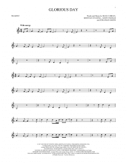 page one of Glorious Day (Trumpet Solo)