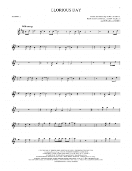 page one of Glorious Day (Alto Sax Solo)