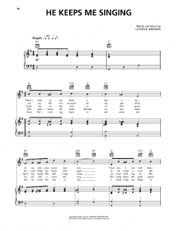 page one of He Keeps Me Singing (Piano, Vocal & Guitar Chords (Right-Hand Melody))