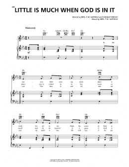 page one of Little Is Much When God Is In It (Piano, Vocal & Guitar Chords (Right-Hand Melody))