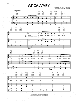 page one of At Calvary (Piano, Vocal & Guitar Chords (Right-Hand Melody))