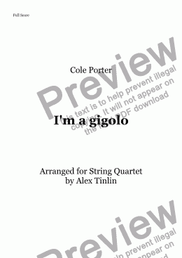 page one of I'm a gigolo