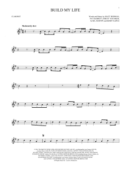 page one of Build My Life (Clarinet Solo)
