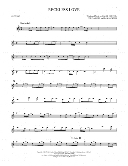 page one of Reckless Love (Alto Sax Solo)