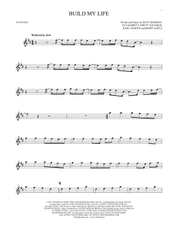 page one of Build My Life (Alto Sax Solo)