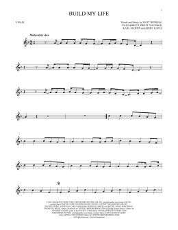 page one of Build My Life (Violin Solo)