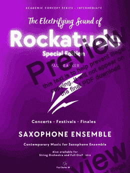 page one of Rockatude (Saxophone Ensemble)