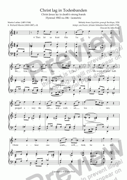 page one of Christ lag in Todesbanden (Christ Jesus lay in death's strong bands) - Hymnal 1982 no.186 - Descant