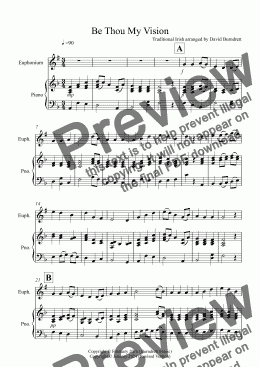 page one of Be Thou My Vision for Euphonium and Piano