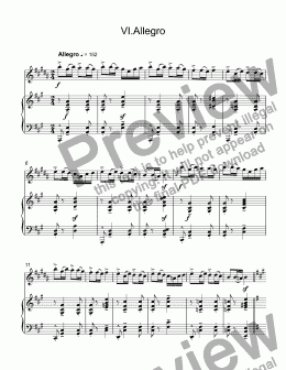 page one of Bartók, Béla - Romanian Folk Dances - 6. Quick Dance - Allegro for trumpet Bb & piano