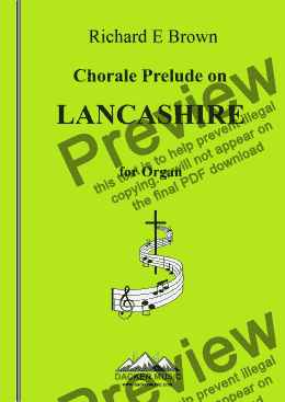 page one of Chorale Prelude on Lancashire