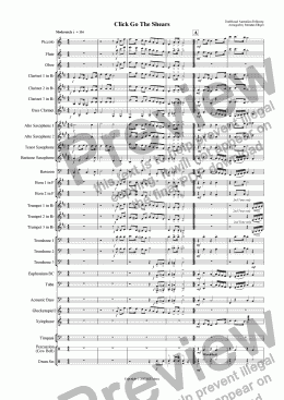 page one of Click Go The Shears - Concert Band