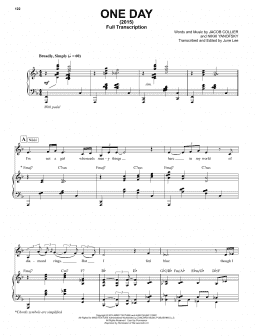 page one of One Day (Piano & Vocal)