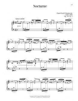 page one of Nocturne, Op. 10, No. 1 (Piano Solo)