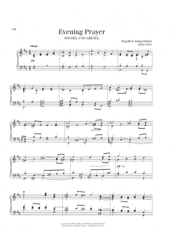 page one of Evening Prayer (Piano Solo)