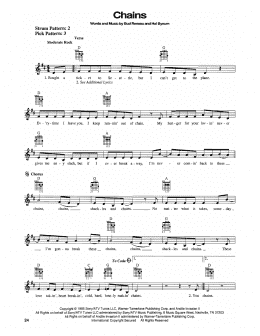 page one of Chains (Easy Guitar)