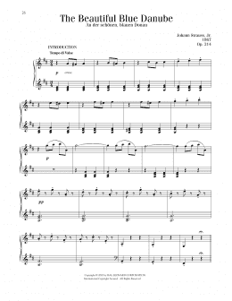 page one of The Beautiful Blue Danube, Op. 314 (Piano Solo)