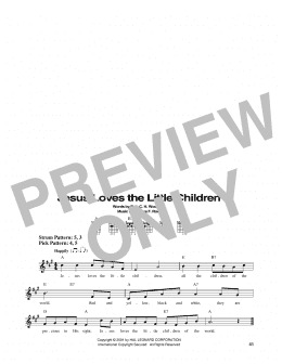 page one of Jesus Loves The Little Children (Easy Guitar)