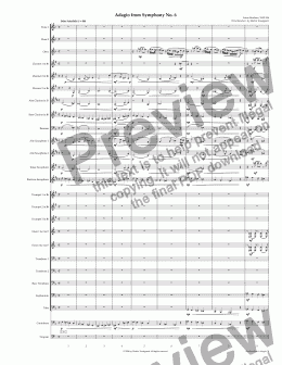 page one of Symphony No. 6 - Adagio