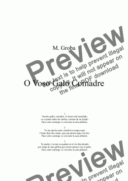 page one of O Voso Galo Comadre