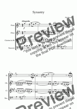 page one of Synastry - Wind Quartet