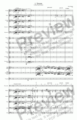 page one of L ' Encore for Solo Flute & Clarinet