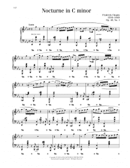 page one of Nocturne, Op. 48, No. 1 (Piano Solo)