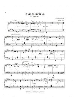 page one of Quando Men Vo (Piano Solo)