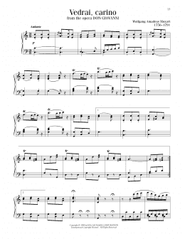 page one of Vedrai, Carino (Piano Solo)